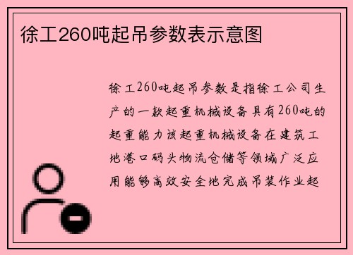 徐工260吨起吊参数表示意图